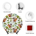 thumbnail image 4 of Yiaed Mosaic Forest Squirrel Print Bone China Decorative Plate Ceramic Dinner Plates Art Crafts with Display Stand-10in, 4 of 6