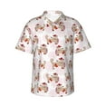 thumbnail image 2 of Picia Dachshund Dog Puppy Gentle Cotton Regular Fit Short Sleeve Casual Hawaiian Shirt for Men-Small, 2 of 9