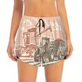 thumbnail image 2 of Daiia Combine harvester working with tractor Pattern Women's 2 in 1 Running Shorts - Lightweight Athletic Workout Gym Yoga Shorts Liner with Phone Pockets-Small, 2 of 7