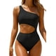 thumbnail image 1 of Yonique Traje de baño de una pieza para mujer, con un hombro recort, monokini, 1 of 3