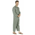 thumbnail image 2 of Inkmeso Printed Pajama Sets For Men's Button Up Classic Sleepwear Lightweight Cotton Nightwear, 2 of 8