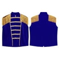 thumbnail image 5 of Aislor Kids Girls Stand Collar Sleeveless Fringe Vest Waistcoat for Stage Performance Blue 16, 5 of 7