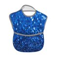 thumbnail image 2 of Zufioo A Blue Glitter Print Toddler Adjustable Waterproof Bib, 11.6x15 Inch Feeding Bib Suitable for 6-24 Month Babies, 2 of 8