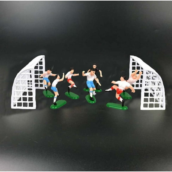 Soccer Cake Toppers, Soccer Players Toys Football Soccer Theme Party Cake Decorations Happy Birthday Personalized Graduation Cake Topper Decoration for Boy Birthday Cake Ball Party Decorations