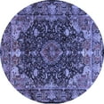 thumbnail image 1 of Ahgly Company Indoor Round Persian Blue Traditional Area Rugs, 3' Round, 1 of 4