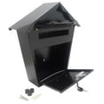 thumbnail image 2 of ToolUSA All Metal Locking Mailbox | A-frame Roof Design | Wall-Mountable | 7.5" x 1" Mail Slot | 14" x 13.5" x 3" Overall Size | Name & House Number Frame, 2 of 2