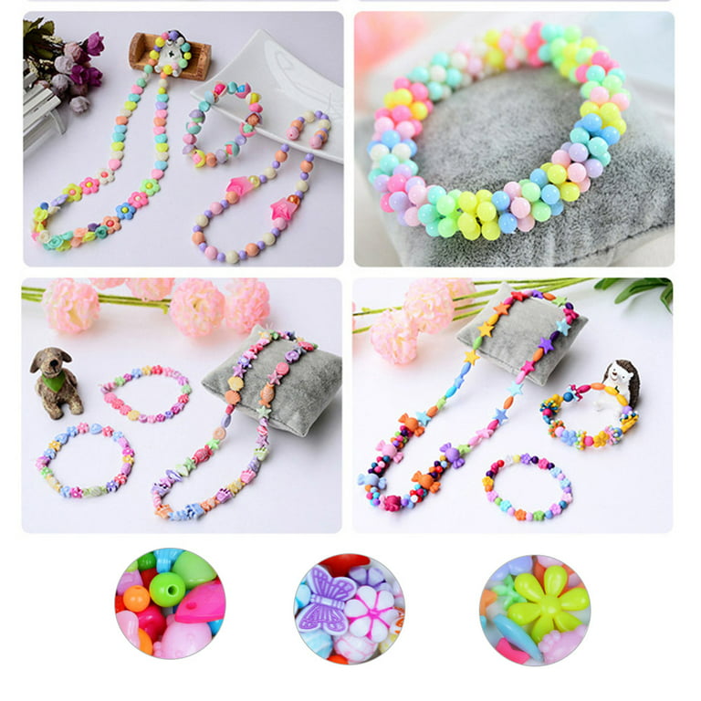 Cfxnmzgr Bracelets for Women Beads Glitter Beads Hair Beads Craft Beads Children's Multicolor Beads DIY Beads Bracelet Beads Craft Beads, Girl's, Size