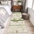 thumbnail image 4 of Green Botanical 2'x6' Runner Rugs for Hallway Kitchen Bedside Non Slip Washable, Farmhouse Dragonfly Entryway Rug Runners with Rubber Backing, Long Carpet Runner for Laundry Room, 4 of 8