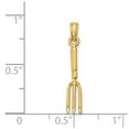 thumbnail image 2 of 14k Gold 3-d Fork Garden Tool High Polish Charm 18.9x4mm Wide 1.2mm Thick Pendant Necklace for Women, 2 of 2