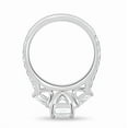 thumbnail image 4 of ESTE ORIGIN 2.00Ct Emerald Cut Moissanite Trilogy Engagement Ring – Pear Side Stones, Pavé Band, Cathedral Setting in 18K White Gold for Women US 4.5, 4 of 7