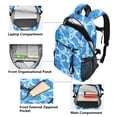 thumbnail image 5 of JIALIOU 14" Laptop Backpack Waterproof Airline Approved Stylish Casual Daypack for Travel Business College Work, Blue Watercolor Roses, 5 of 8