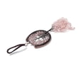 thumbnail image 3 of Natural Rose Quartz Chip Tree of Life Pendants Decoration Brass Horse Shose Tassel Gems Hanging Ornaments 220mm Pendant: 170x59x7mm, 3 of 5