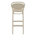 thumbnail image 2 of Compamia Marcel Contemporary Resin Indoor/Outdoor Bar Stool Taupe, 2 of 5