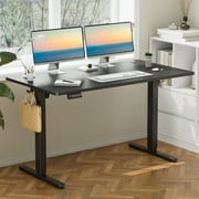 CONCETTA Electric Adjustable Height Standing Desk - 55 x 24 inch Desk Workstation for Home Office, Black