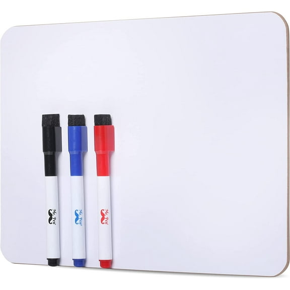 Mr. Pen- Dry Erase Lapboard, 11.75" x 8.9", Double Sided with 3 Dry Erase Markers