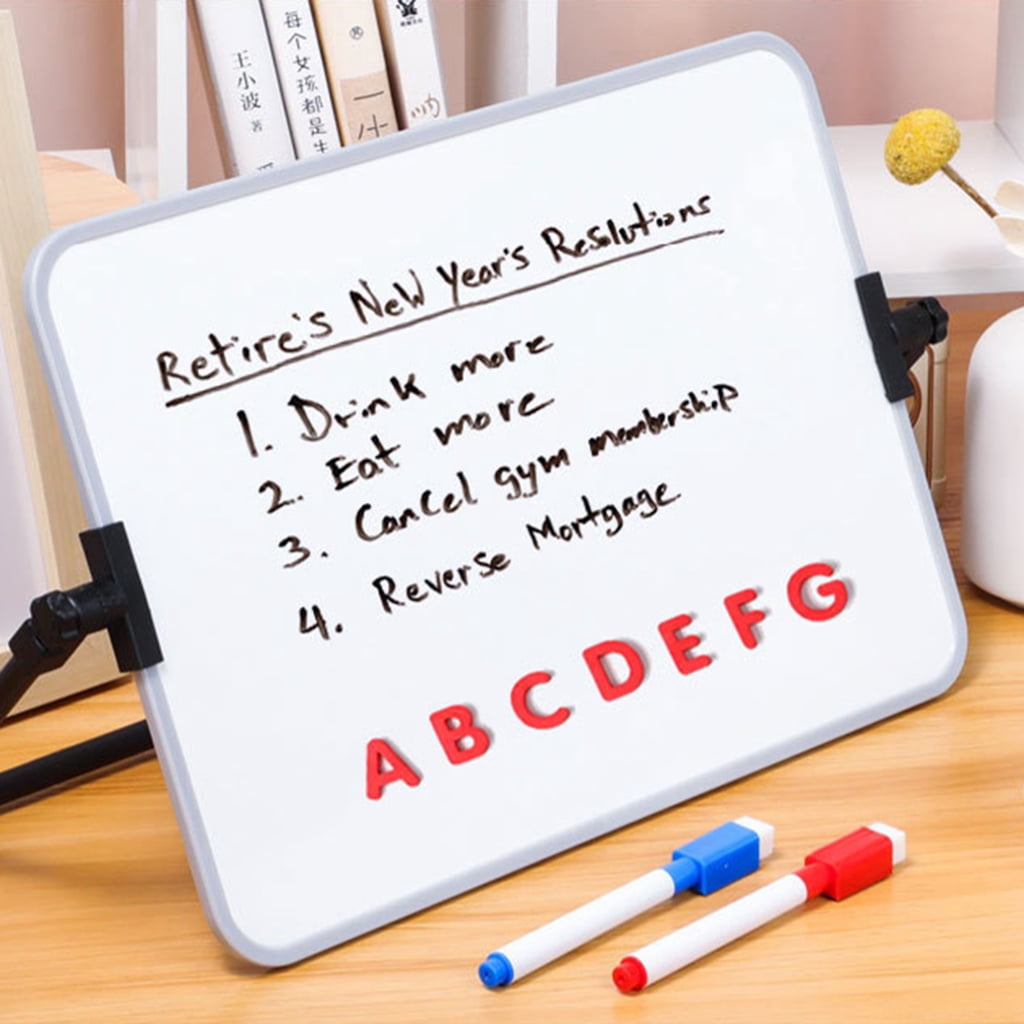ROZYARD A3 Whiteboard with Stand Marker Magnets Eraser, Double-Sided White Board Easel