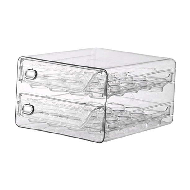 Portahuevos de 2 capas Contenedor de almacenamiento de huevos, Cajón apilable duradero y reutilizable Caja de almacenamiento de huevos frescos Bandeja M BLESIY soporte para bandeja de huevos
