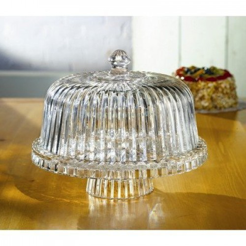 Crystal Clear Alexandria Domed Cake Plate