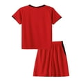 thumbnail image 2 of Alvivi Kids Boys Sports Activewear Short Sleeve T-Shirts and Shorts 2PCs Outfits Red 14, 2 of 7