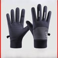 thumbnail image 2 of Guantes térmicos de invierno para hombre, antideslizantes, impermeables, con forro polar, a prueba de viento, para pesca al aire libre, con pantalla táctil, a prueba de frío, 2 of 6