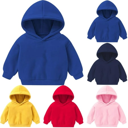 

Uxgjfwu Winter Hoodie for Kids Hoodies Boys and Girls Hoody Outerwear Toddler Hoodie Children Pullover Outerwear Hooded