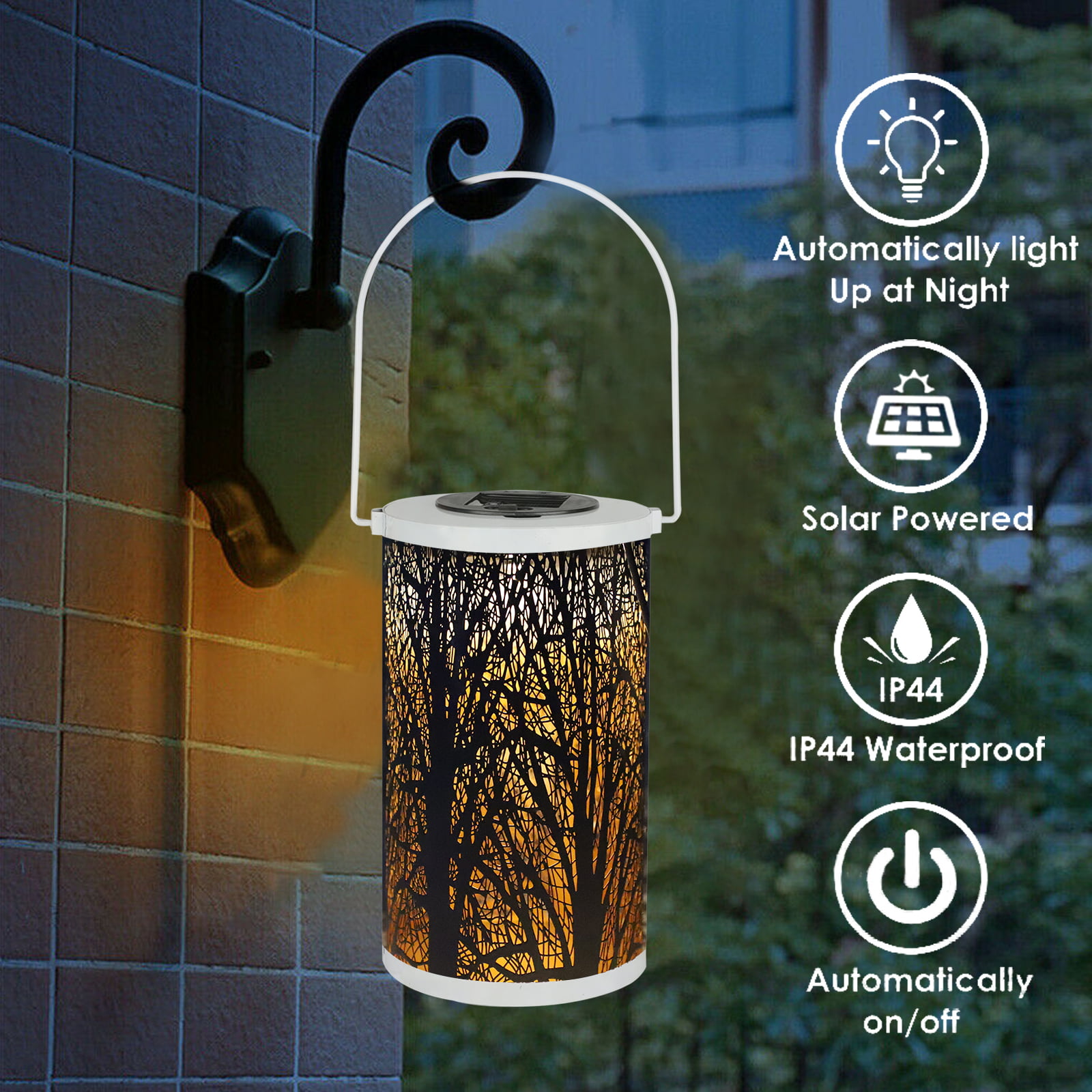 30 LED Solar Powered Hanging Lantern Lights Outdoor Garden Table Lamp Waterproof