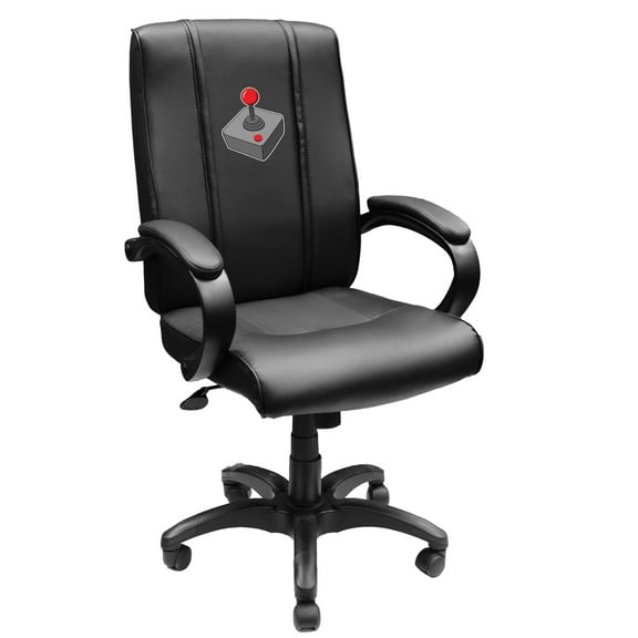 DreamSeat Black Durable Office Chair 1000 Embroidered Snowman Globe Logo