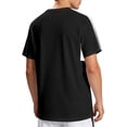 thumbnail image 5 of Men's Big and Tall Swim Shirt Short Sleeve UPF 50+ Sun Protection SPF UV Moisture Wicking Lightweight Quick Dry Rash Guard Size M-5XL Black, 5 of 5