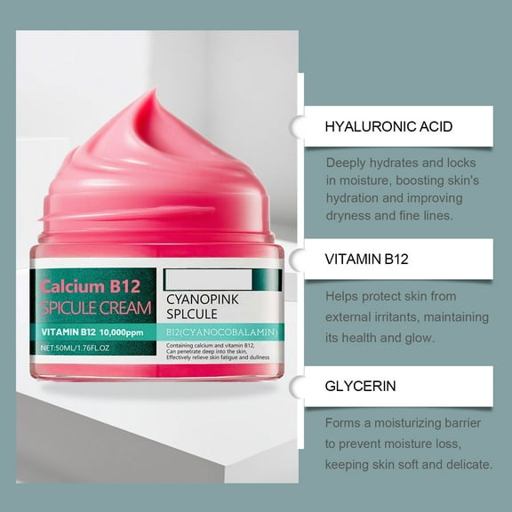 Beauty Products for Women, Moisturizing Cream Calcium And Vitamin B12 Enriched 50g