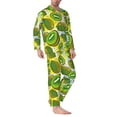 thumbnail image 2 of Yiaed Watercolor Kiwi Fruits Summer Print Men’s Pajamas Set - Long Sleeve Button Down Sleep Shirt and Pajama Bottoms Sleepwear Set Mens Pjs Sets Men's Pajama Bottoms-X-Large, 2 of 7