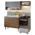 thumbnail image 1 of Cocina Integral Madesa Emilly 165cm con Tarja Marrón/Gris, 1 of 11