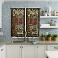 thumbnail image 4 of Coffee Beans English Small Curtain Rod Pocket Short Curtains Half Drapes Partition Cabinet Door Window Curtains Home Decor, 4 of 6