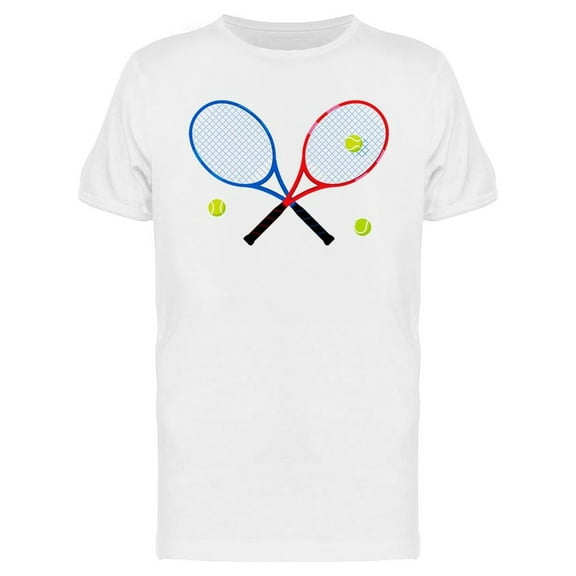 Tennis Balls And Tennis Rackets T-Shirt Men -Image by Shutterstock, Male 3X-Large