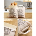 thumbnail image 3 of 2 Pack Beeswax Bread Bags for Sourdough,Reusable Organic Linen Beeswax Bread Bag for Homemade Sourdough 17 x 12.6 Inches Food Storage Cloth Bag – Freezer-Friendly & Freshness Preservation, 3 of 6