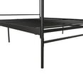 Novogratz Camilla Metal Canopy Bed, Queen Size Frame, Black