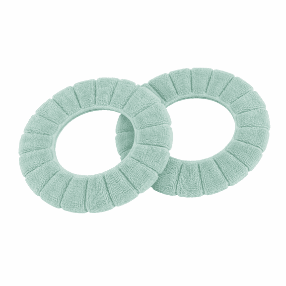 Washable Soft Fabric Toilet Seat Covers, Mint Green, 2 Count, Green