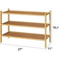 thumbnail image 2 of Zapatero de 3 niveles para armario, organizador de zapatos apilable, estante independiente de madera, 2 of 6