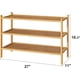 thumbnail image 2 of Zapatero de 3 niveles para armario, organizador de zapatos apilable, estante independiente de madera, 2 of 6