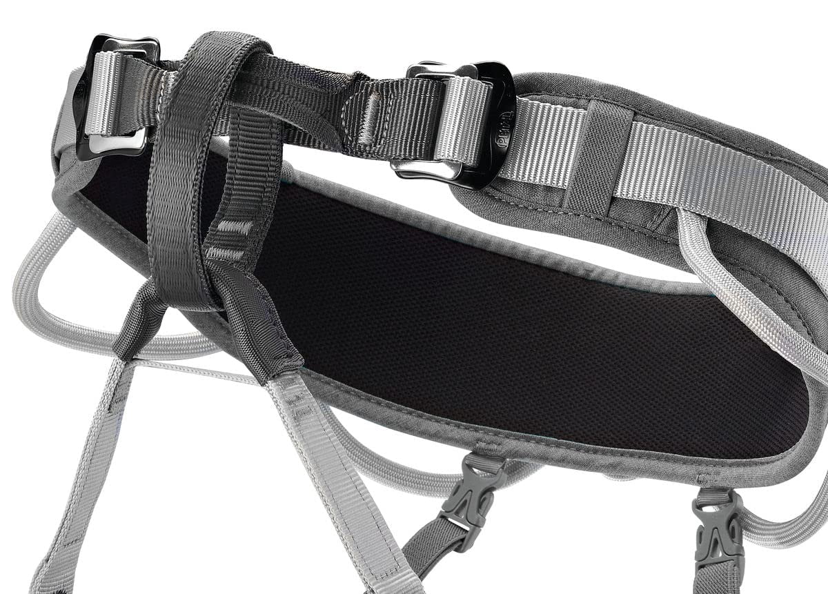 PETZL CORAX Harness - Versatile and Fully Adjustable Rock Climbing, Ice Climbing and Mountaineering Harness - Grey - Size 2