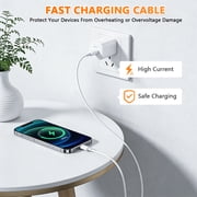 2 Pack USB A to USB Type C Charger Cable, 6ft USB to USB-C Cable