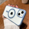 thumbnail image 5 of Light Blue Edge Phone Case, Support MagSafe Wireless Charging, Shockproof Clear Case for iPhone 13 Mini, 5 of 12