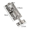 thumbnail image 2 of 2 Pack Barrel Bolt Latch, Slide Bolt Latch Slide Latch Lock, Thickened Stainless Steel Sliding Lock, 2 of 5