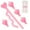 Pink, variant on cpengpj Heart Shaped Ribbon Decoration, Fade Resistant Washable Polyester, for Living Room Seasonal Decoration, 1 Piece