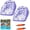 Purple, variant on 3-in-1 Inflatable Pool Lounge Chair for Adults, Heavy Duty Water Sofa Float with Cup Holder & Blow Up Floating Hammock, Perfect for Summer (Blue+Purple)