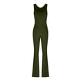 thumbnail image 4 of cfhntfmh Women‘s Yoga Jumpsuits Workout Sleeveless Tank Tops Bell Bottoms Flare Rompers Backless Gym Bodysuit, 4 of 6