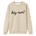 thumbnail image 2 of Tiweut Boy Mom Sweatshirt Women Boy Mom Heart Graphic Shirt Mom Life Sweater Casual Trendy Crewneck Pullover Tops,Beige,L, 2 of 4