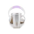 thumbnail image 2 of BLISSFUL STEP Women's Clear Colorful Straps Block Heeled Slides Sandals, 2 of 7