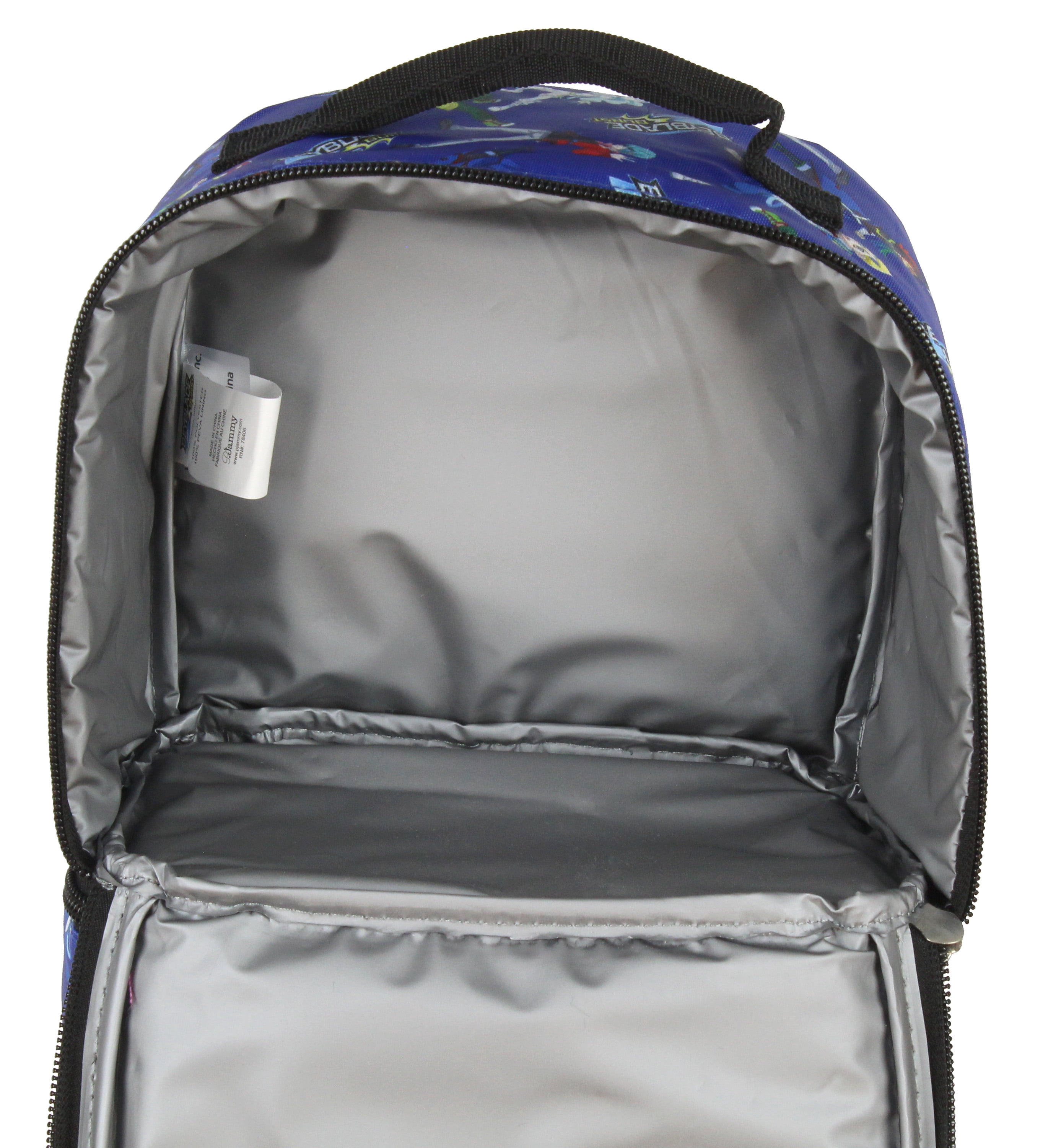 Beyblade Burst Spinner Top Anime Characters Dual Compartment Insulated Lunch Box Bag Tote 10"
