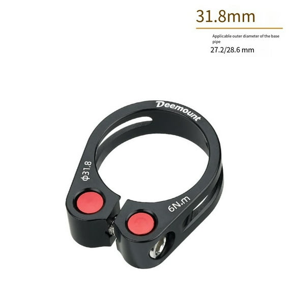 CENL 1 Pc Mountain Bike Seat Post Clamp 31.8mm/34.9mm Anodized Aluminum Seat Clamp Lock Buckle Ring Bicycle Seatpost Accessories
