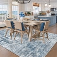 thumbnail image 3 of Roxstand Washable Rugs 6x9, Abstract Distressed Area Rugs for Living Room, Non Slip Accent Bedroom Rug (6'x9', Blue), 3 of 11